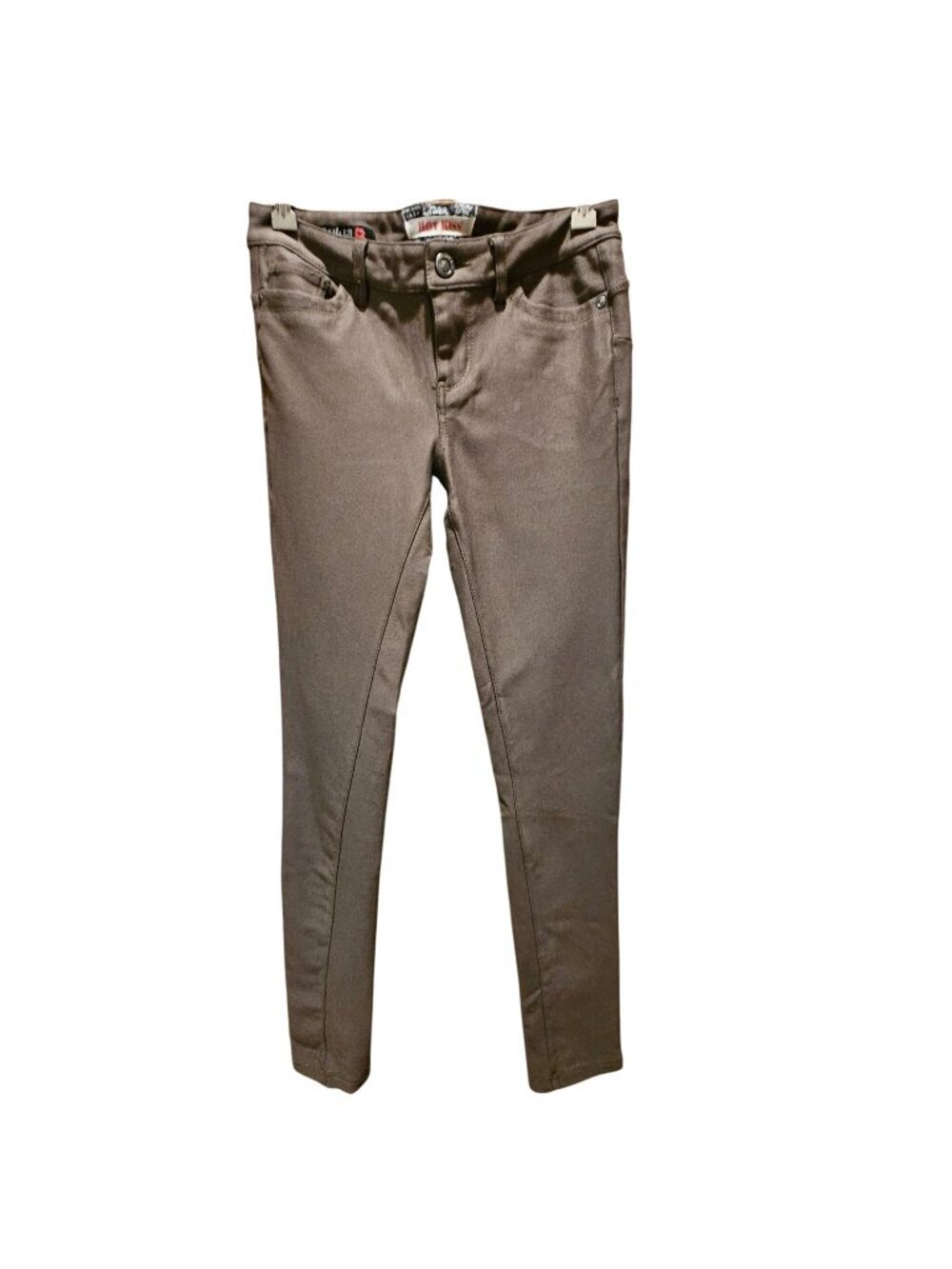 Hot Kiss Juniors Olive Green Skinny Pants Size 5 Rayon Blend Stretchy
